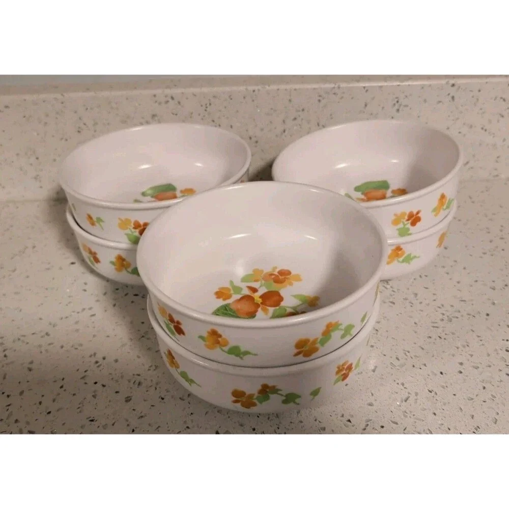 Noritake Progression Happy Days Bright Floral Set of 6 Cereal Bowls 5 1/2